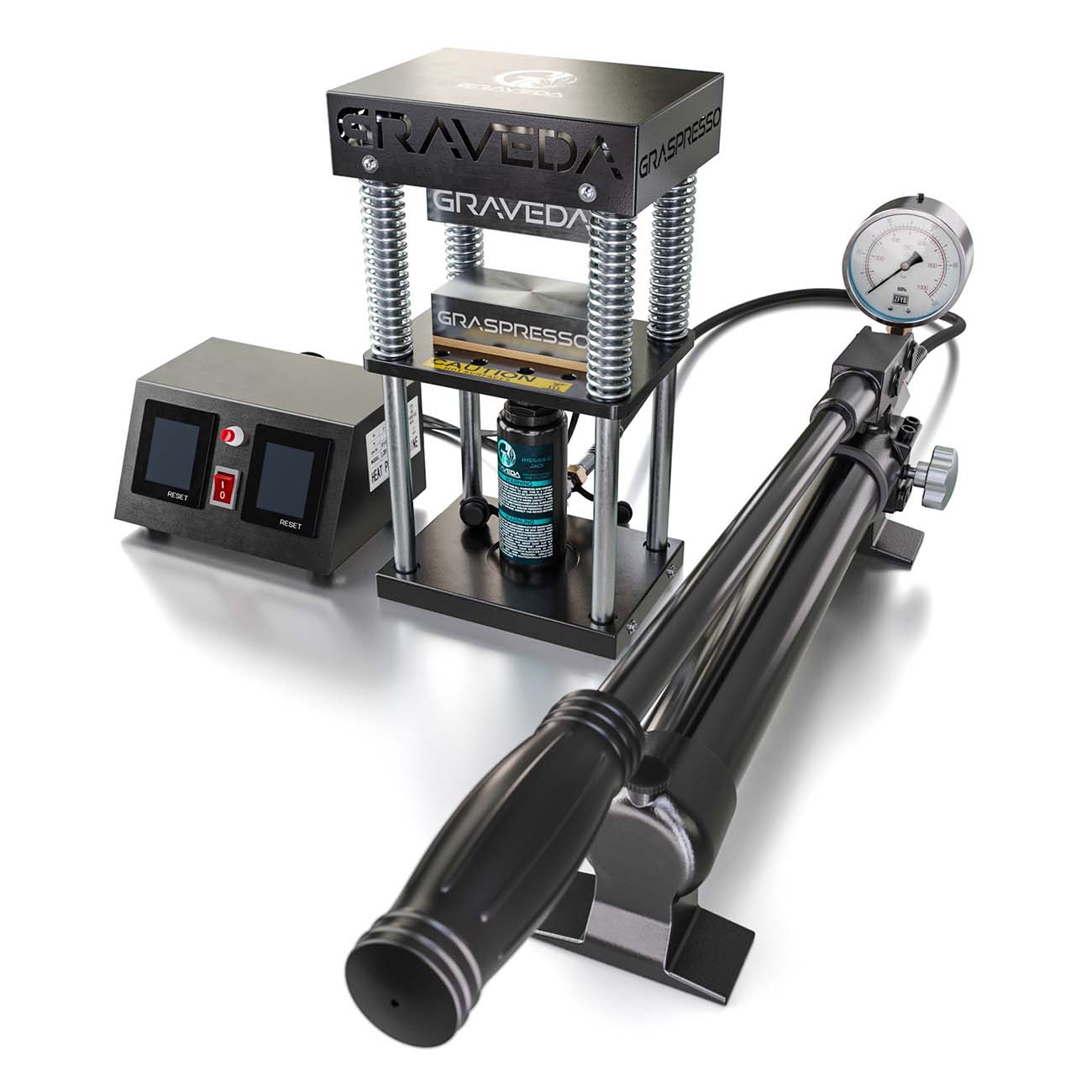 GRAVEDA Graspresso EPIC – Hydraulik Rosin Heißpresse (15 Tonnen)