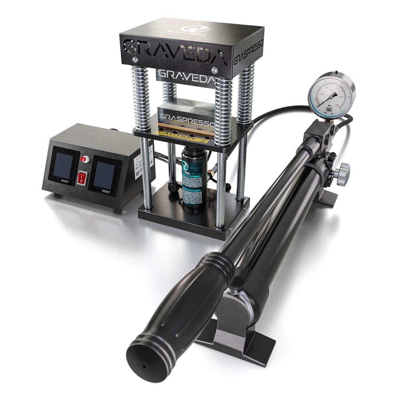 GRAVEDA Graspresso EPIC – Hydraulik Rosin Heißpresse (15 Tonnen)